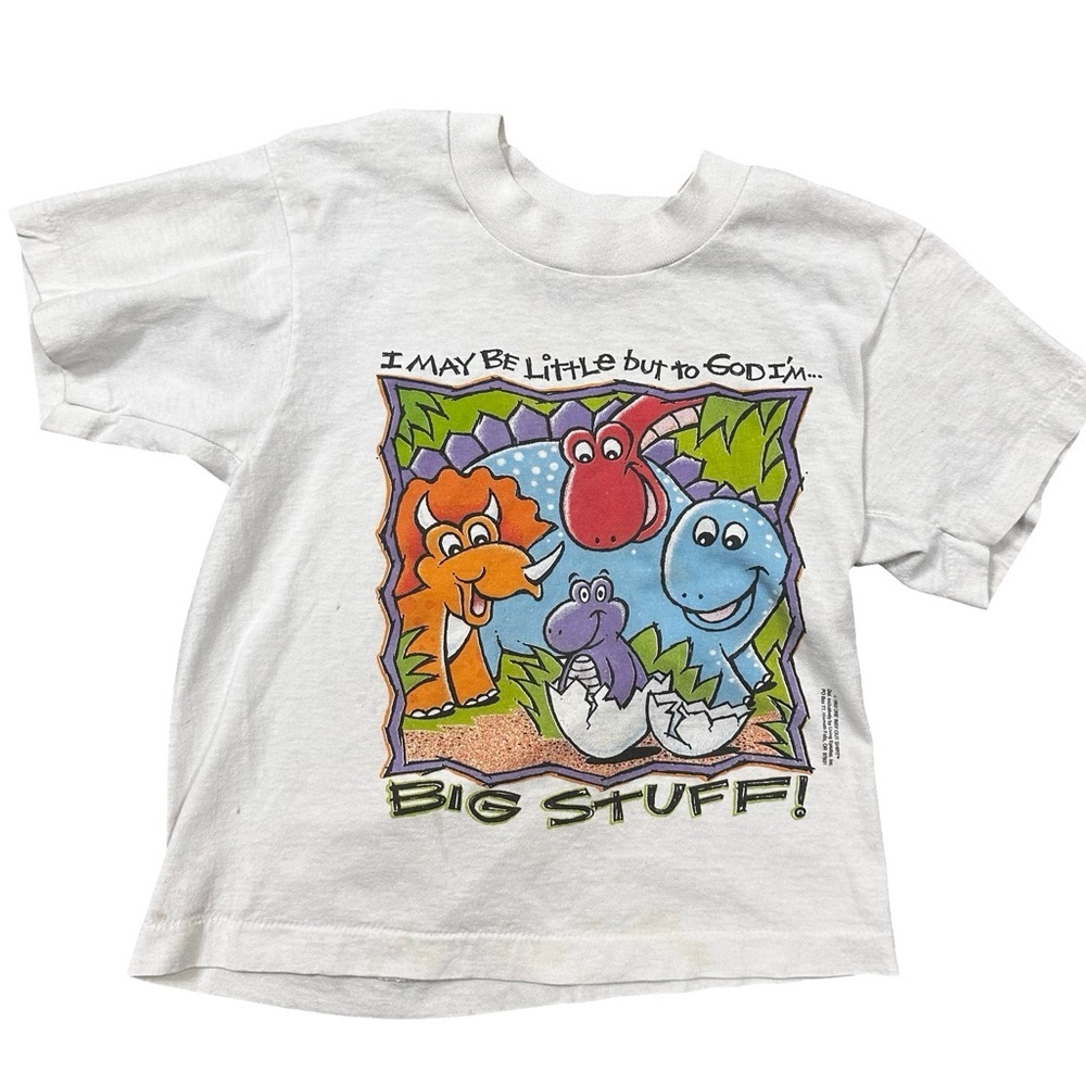 VTG 90s Fruit of the Loom “I May Be Little But To God I’m…Big Stuff!” Tshirt USA